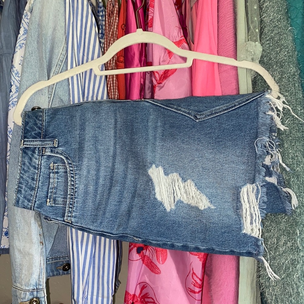 Hollister Ultra High Rise Denim Jean Skirt 28 / 7